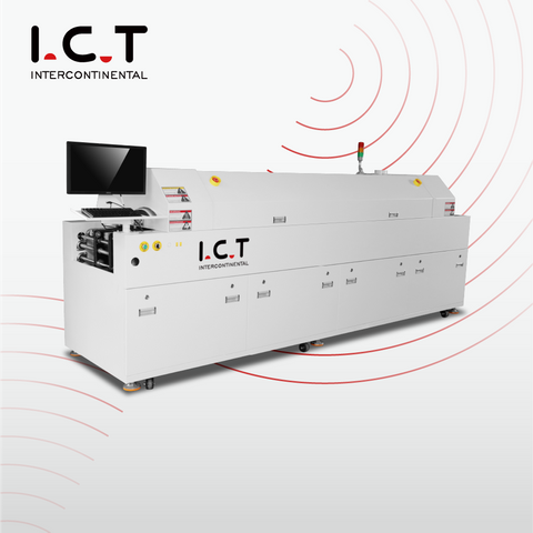 ICT-S6 |Kosteneffectieve 6 zones SMT loodvrije reflow-ovenmachine lage prijs