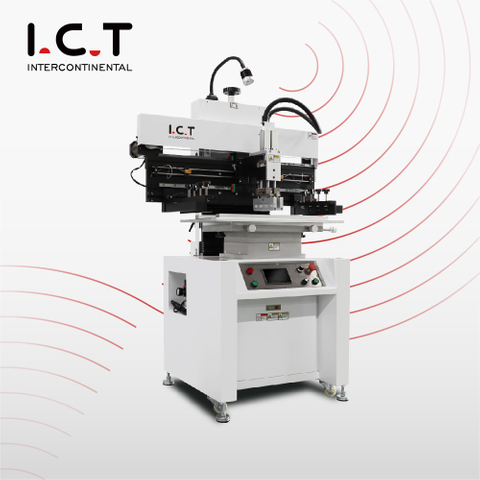ICT-P3 |Semi-automatische SMT Dual Squeegee PCB-printer met hoge precisie