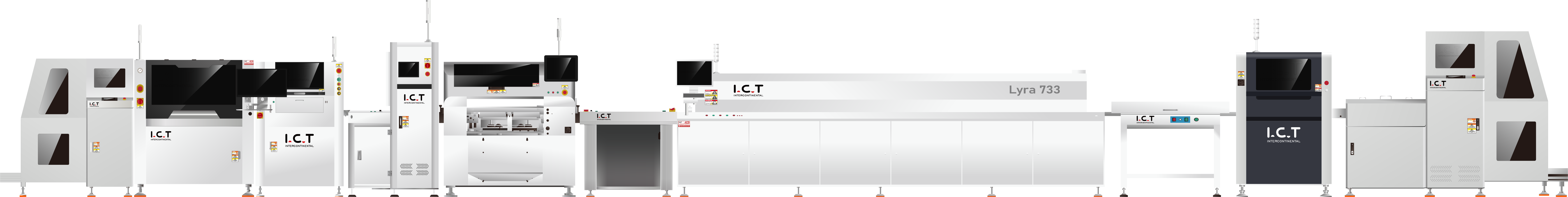 I.C.T SMT Line+AOI +SPI ICT SMT-lijn+AOI +SPI
