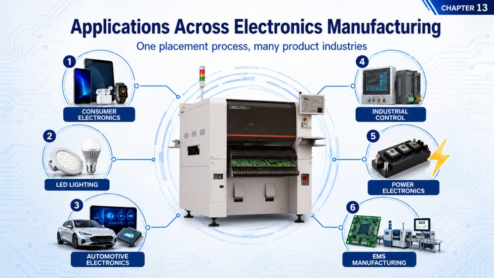 Application across electronics manufactturing Toepassing in de elektronicaproductie