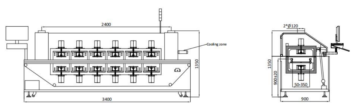 6 zones SMT loodvrije reflow-ovenmachine