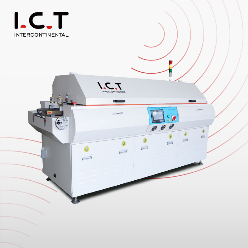 SMT Reflow-soldeeroven 450 mm breedte PCB-fabrieksfabrikant