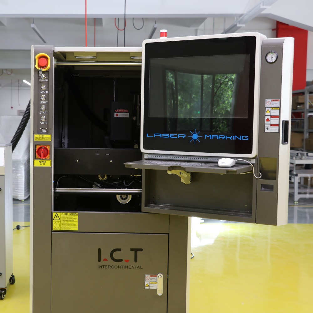 ICT | 30 watt fiber laser datummarkering mok afdrukken Cilindermachine voor pcb