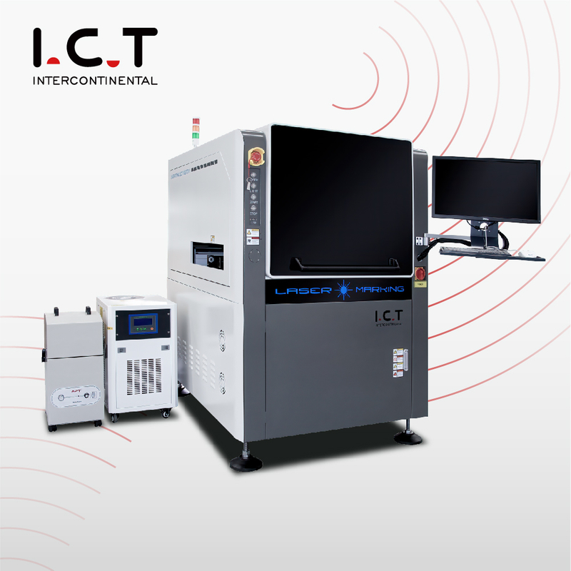 ICT |50W Raycus kleine desktop 3D-vezel lasermarkeermachine