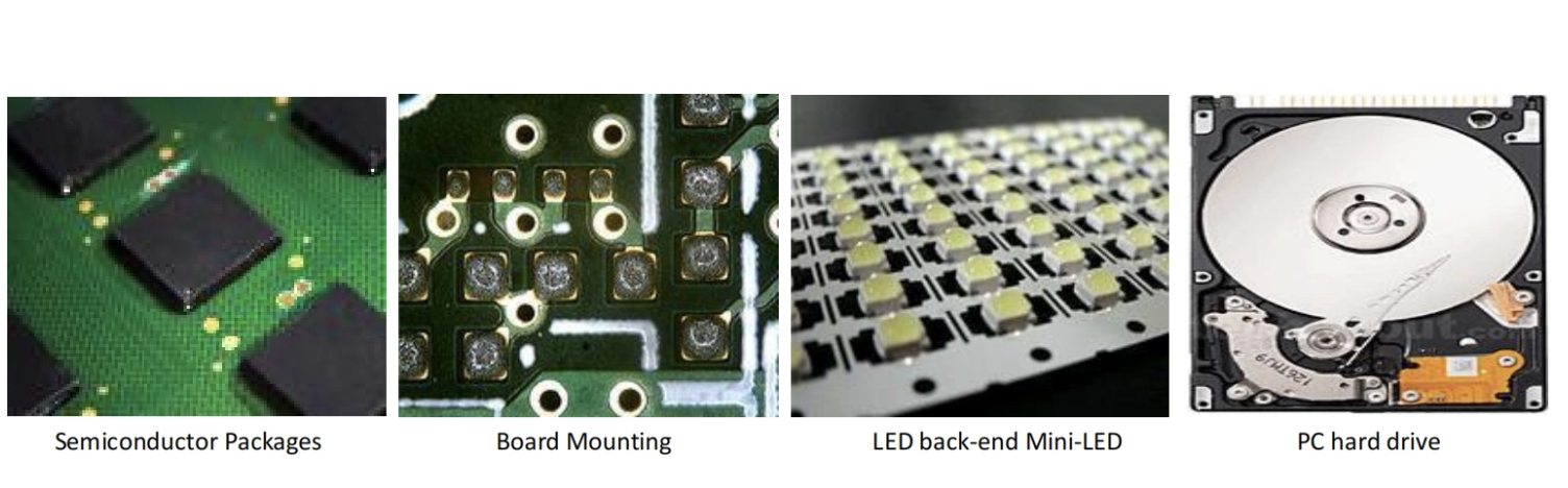 Toepassing van een hoge precisie-soldeerpasta-jet-doseermachine