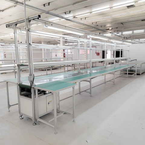 ICT LED TV SMT Assemblage Transportbandlijn met werktafels