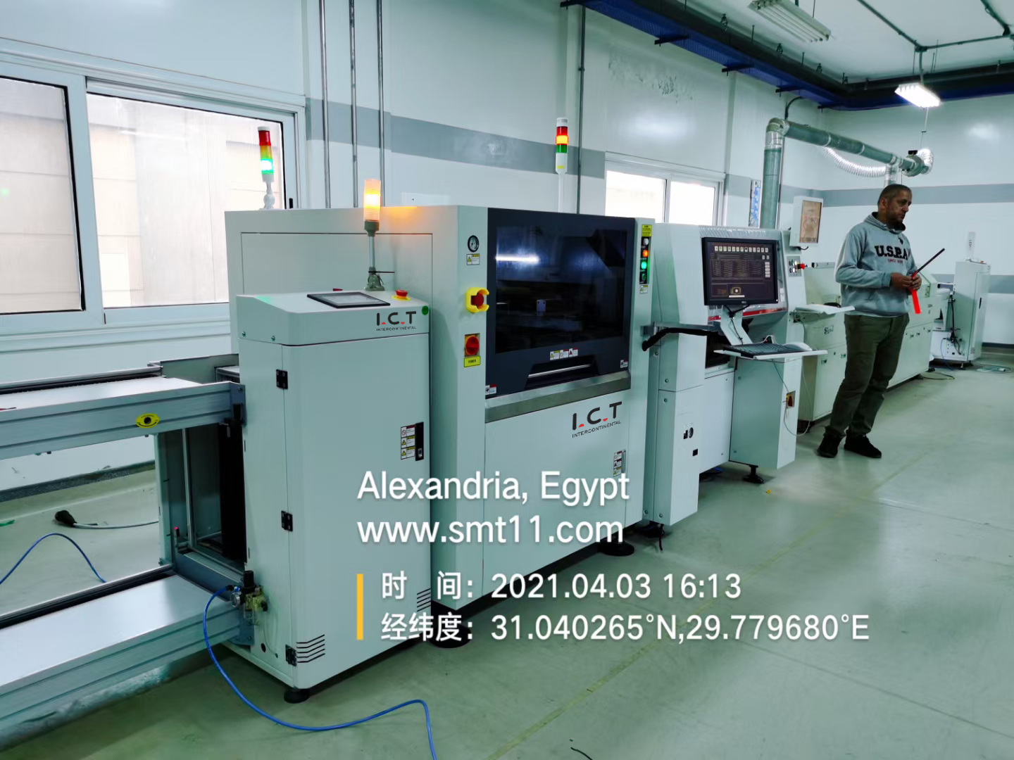 Ictegypt-SMT productielijn- PCB-loader-stencil-printer- Hanwha Pick and Place Machine-Rlow Oven21.04 (1)