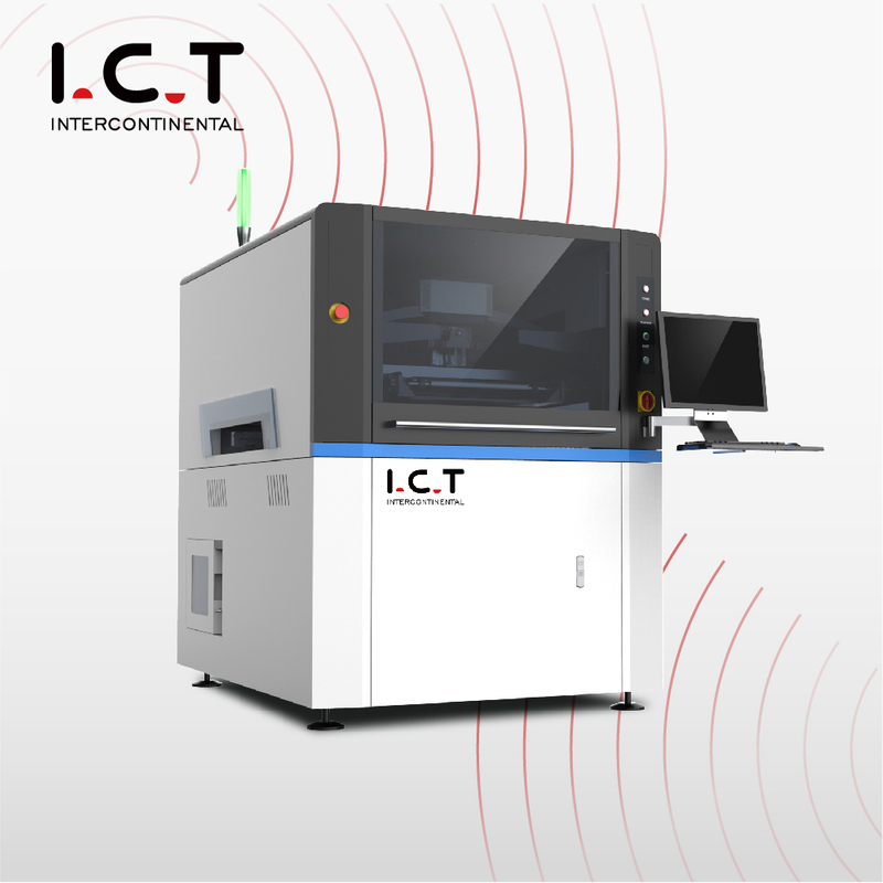 ICT |ict-4034 ully automatische SMT PCB-drukmachine ondersteunt frameloze stencil