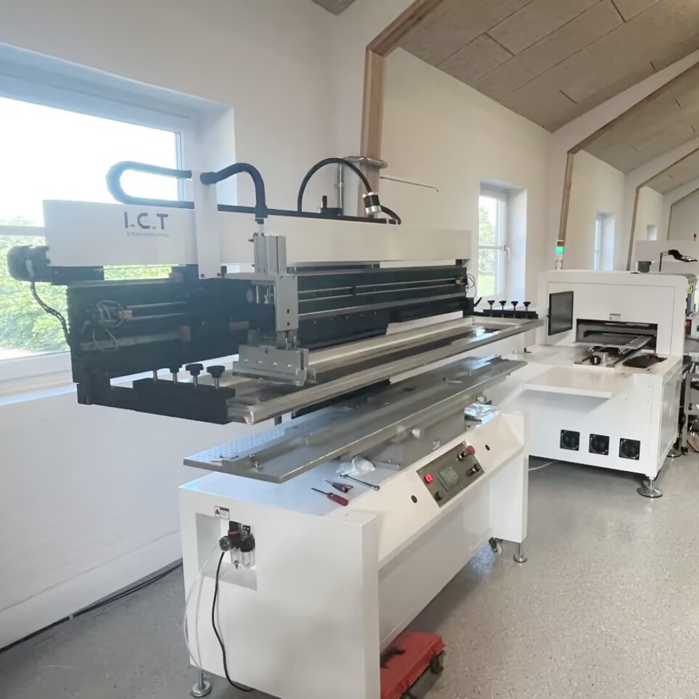 ICT-P3 | Semi-automatische SMT Dual Squeegee PCB-printer met hoge precisie
