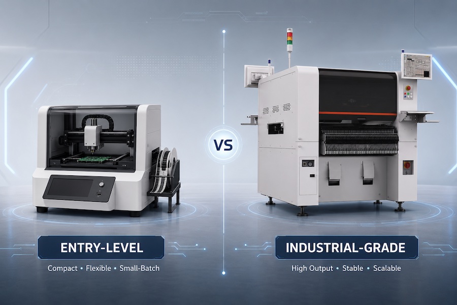 2-10 Instapmodellen versus industri&euml;le pick-and-place-machines