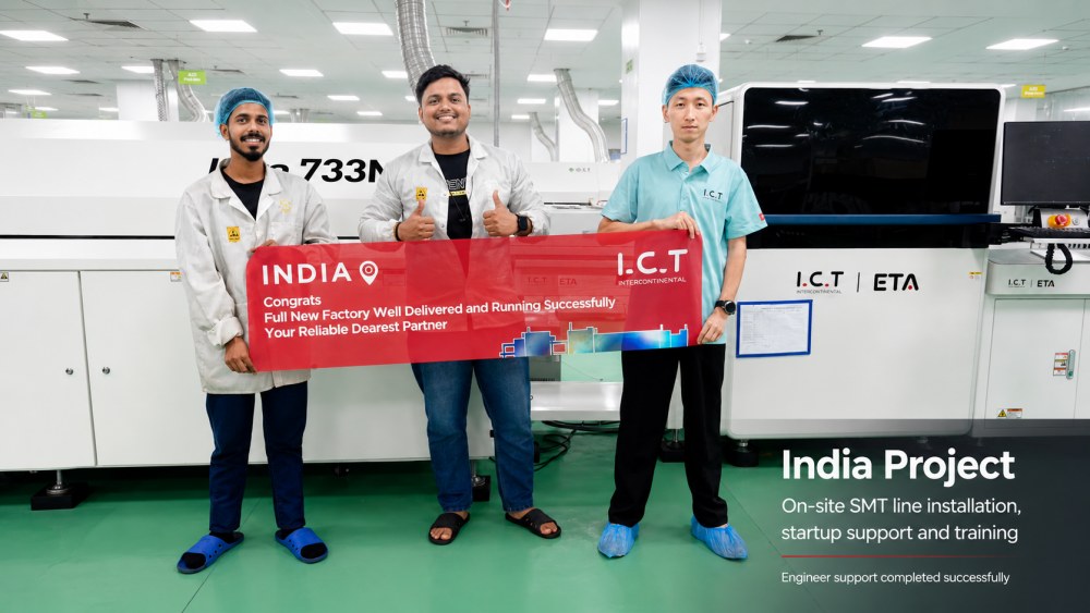 ICT-ingenieur voltooit SMT-lijninstallatie en trainingsondersteuning in India.jpg