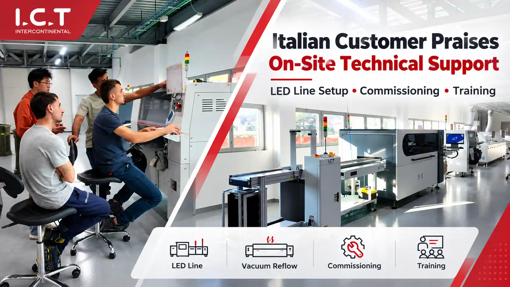 Italiaanse LED-fabrikant prijst technische ondersteuning op locatie voor nieuwe LED-productielijn.webp